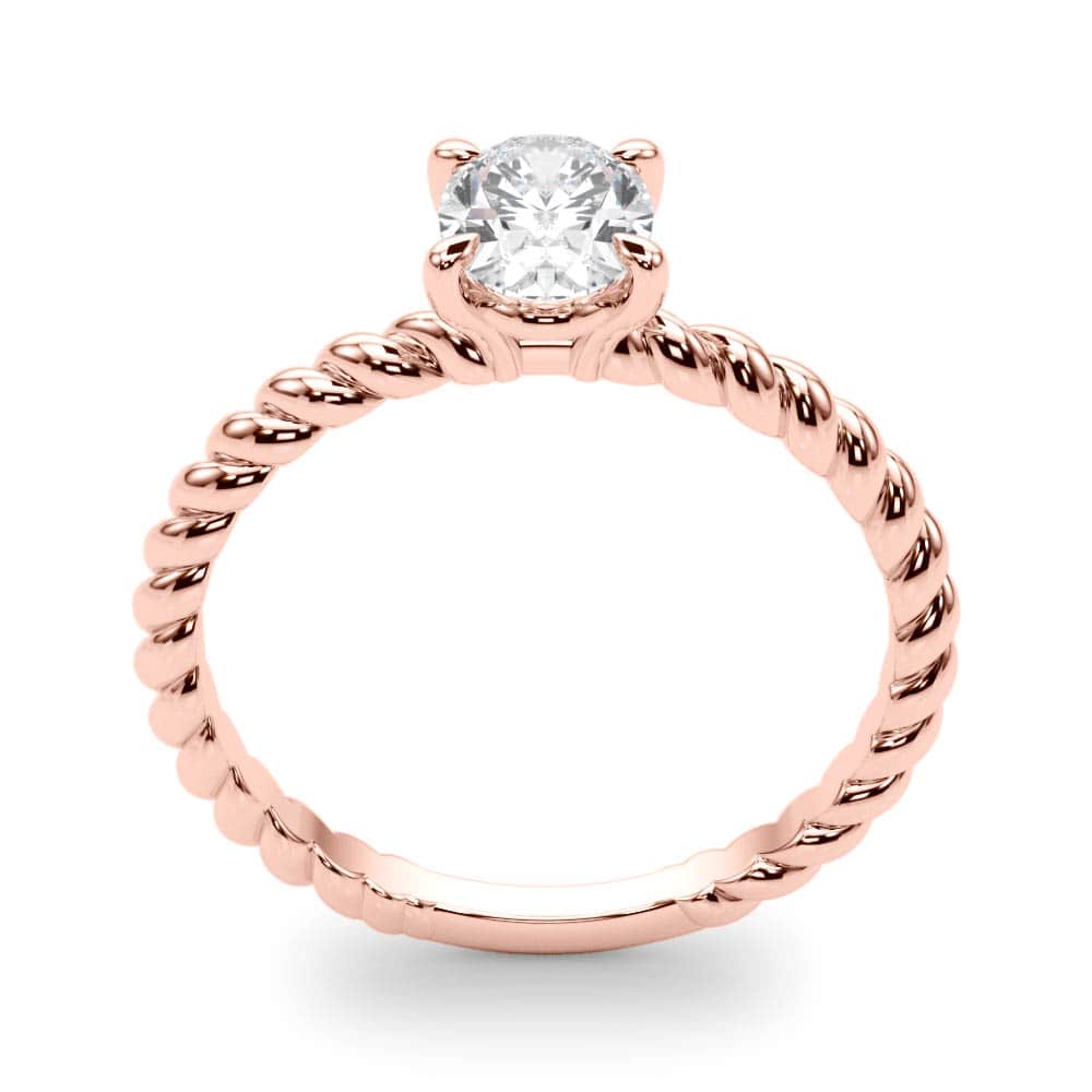 Woven Fortune lab-grown diamond ring, 14k rose gold#Color_Rose Gold