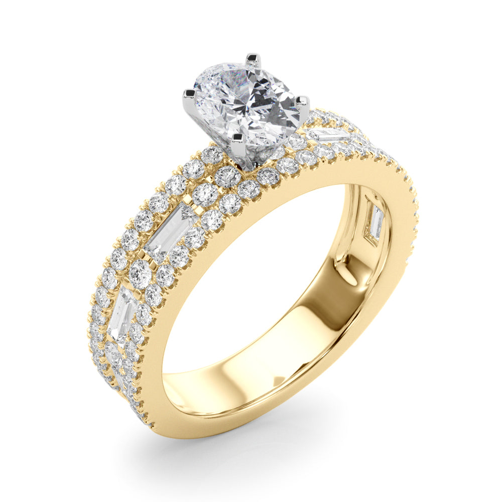 The Mazal lab-grown diamond engagement ring, 14k yellow gold#Color_Yellow Gold