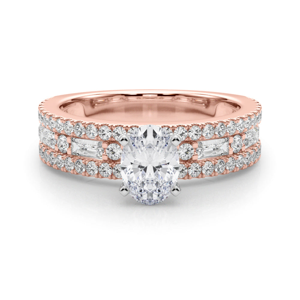 The Mazal lab-grown diamond engagement ring, 14k rose gold#Color_Rose Gold