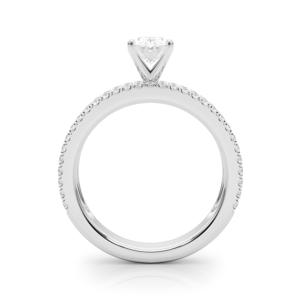 The Mazal lab-grown diamond engagement ring, 14k white gold or platinum#Color_White Gold|Platinum