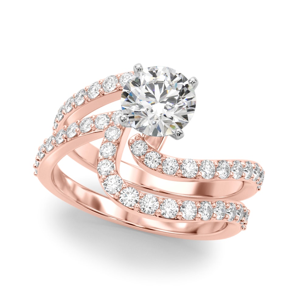 Open Promise lab-grown diamond engagement ring, 14k rose gold#Color_Rose Gold