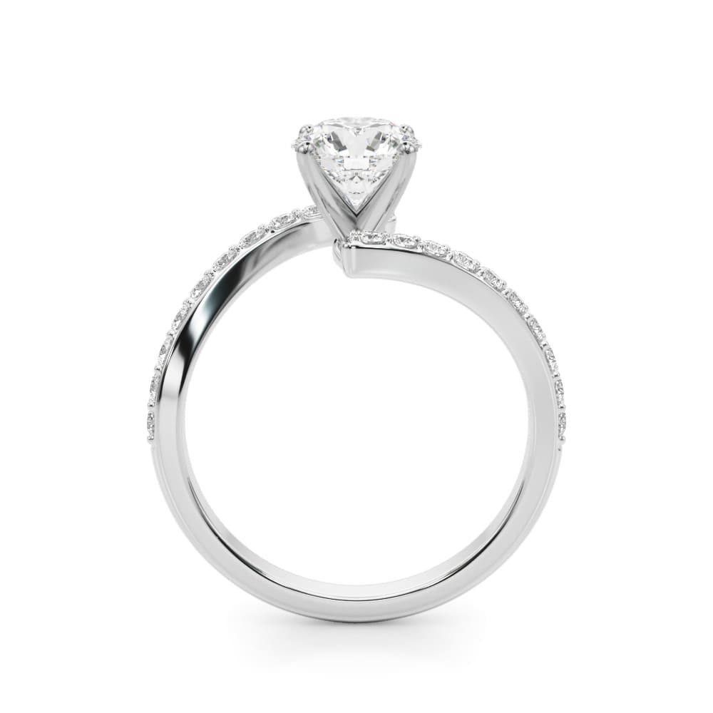 Open Promise lab-grown diamond engagement ring, 14k white gold or platinum#Color_White Gold|Platinum