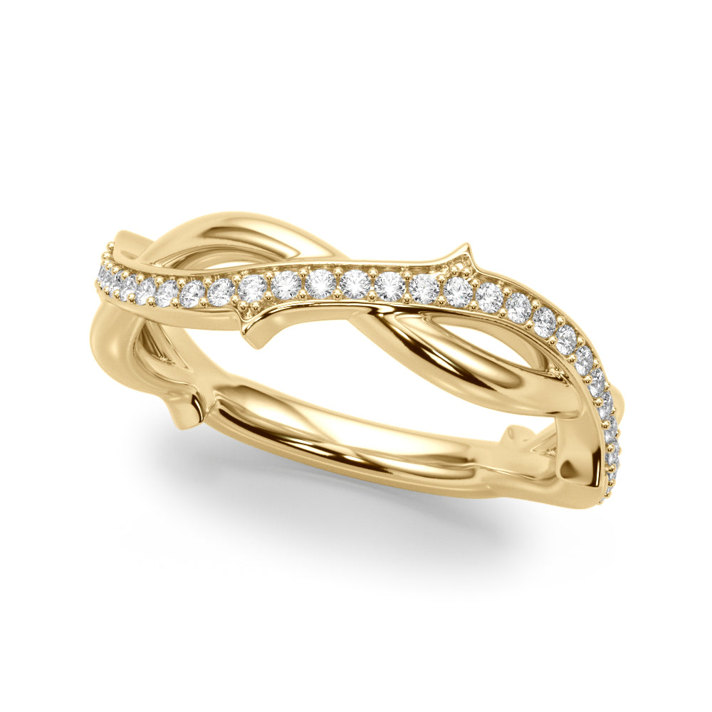 Vine Grove lab-grown diamond band, 14k gold