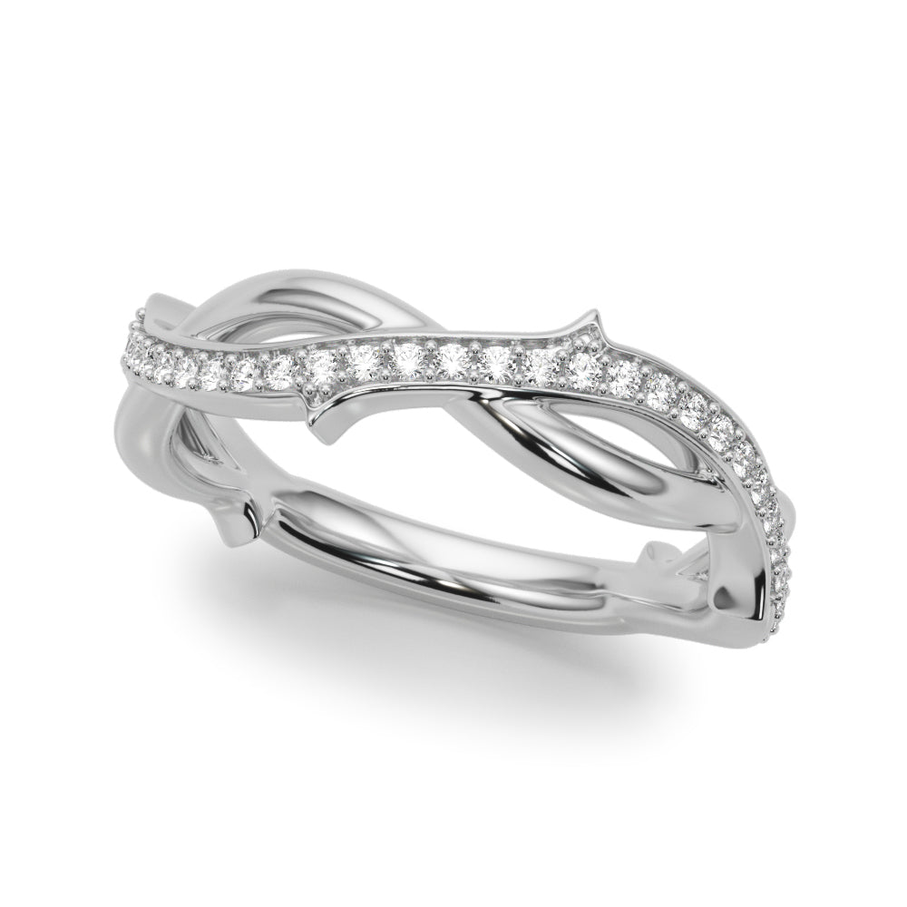 Vine Grove lab-grown diamond band, 14k gold