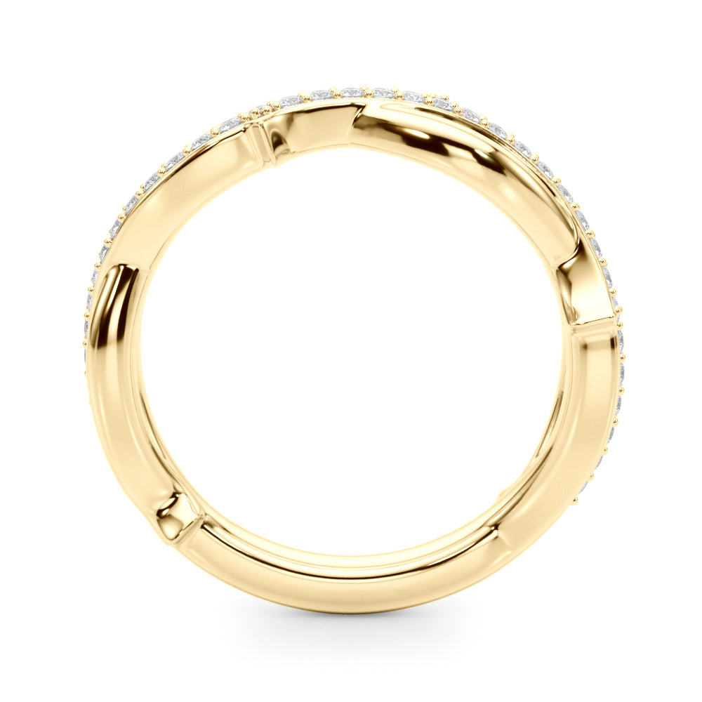 Vine Grove lab-grown diamond band, 14k gold