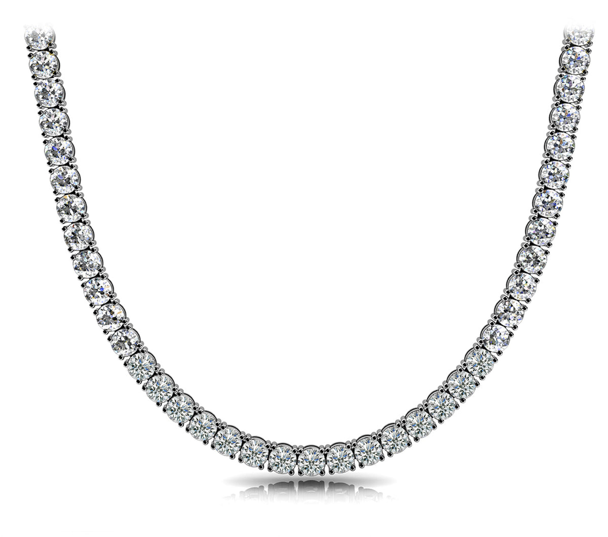 Daylight Line lab-grown diamond tennis necklace, 14k gold