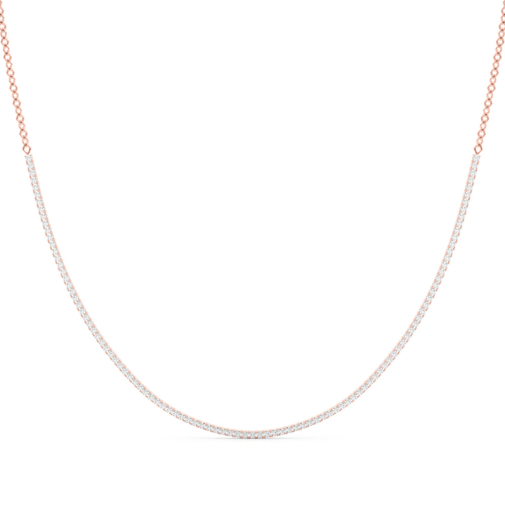 Quiet Line lab-grown diamond necklace, 14k rose gold#Color_Rose Gold