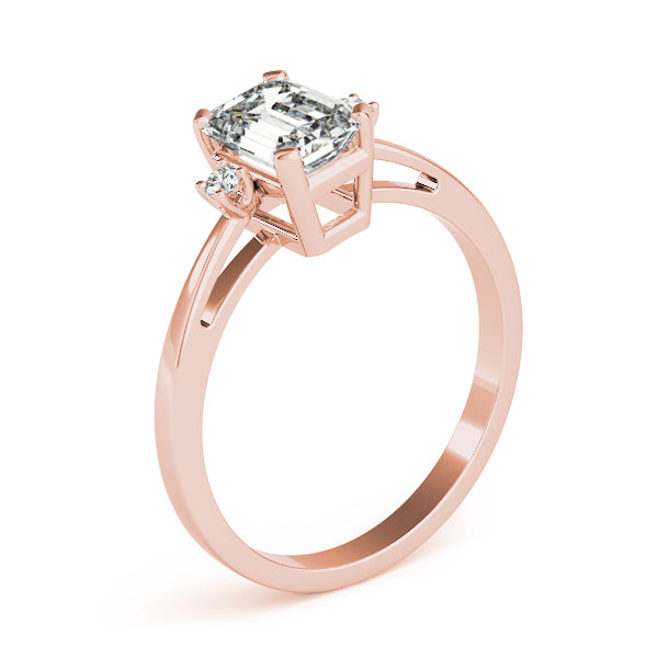 Blessed Row lab-grown diamond three-stone engagement ring, 14k rose gold#Color_Rose Gold