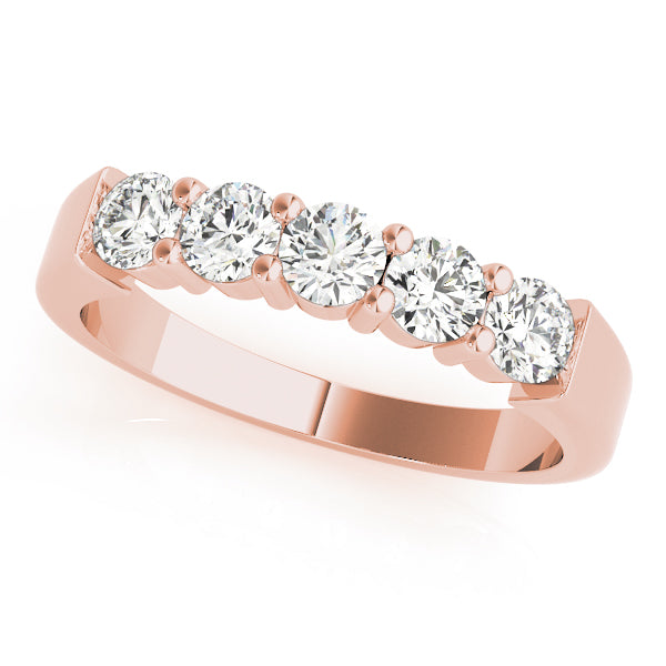 Shared Promise lab-grown diamond shared-prong band, 14k rose gold#Color_Rose Gold