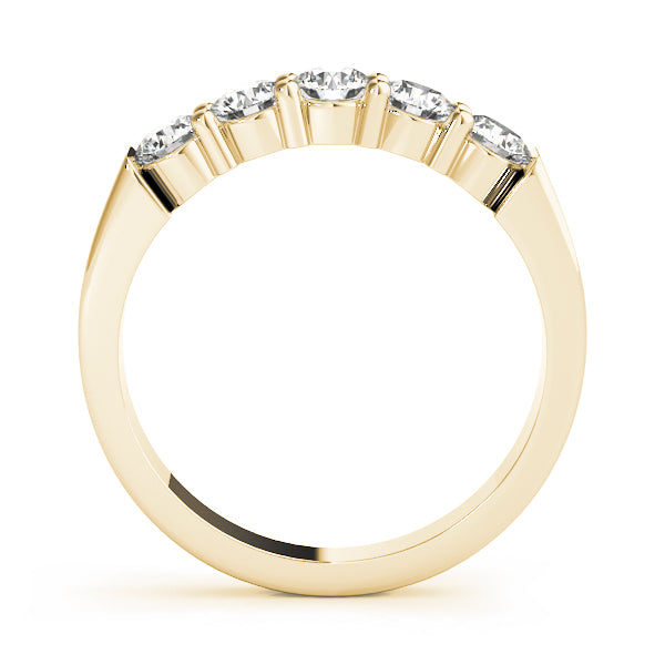 Shared Promise lab-grown diamond shared-prong band, 14k yellow gold#Color_Yellow Gold