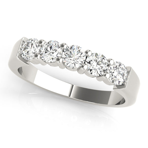 Shared Promise lab-grown diamond shared-prong band, 14k white gold#Color_White Gold