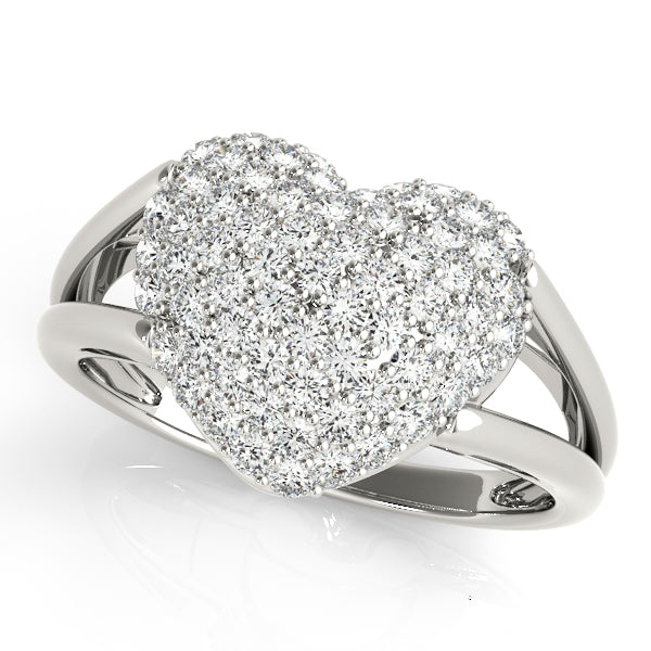 Heart Vow lab-grown diamond heart ring, 14k white gold#Color_White Gold