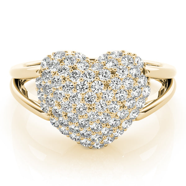 Heart Vow lab-grown diamond heart ring, 14k yellow gold#Color_Yellow Gold
