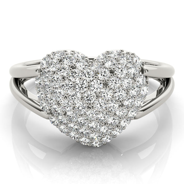 Heart Vow lab-grown diamond heart ring, 14k white gold#Color_White Gold