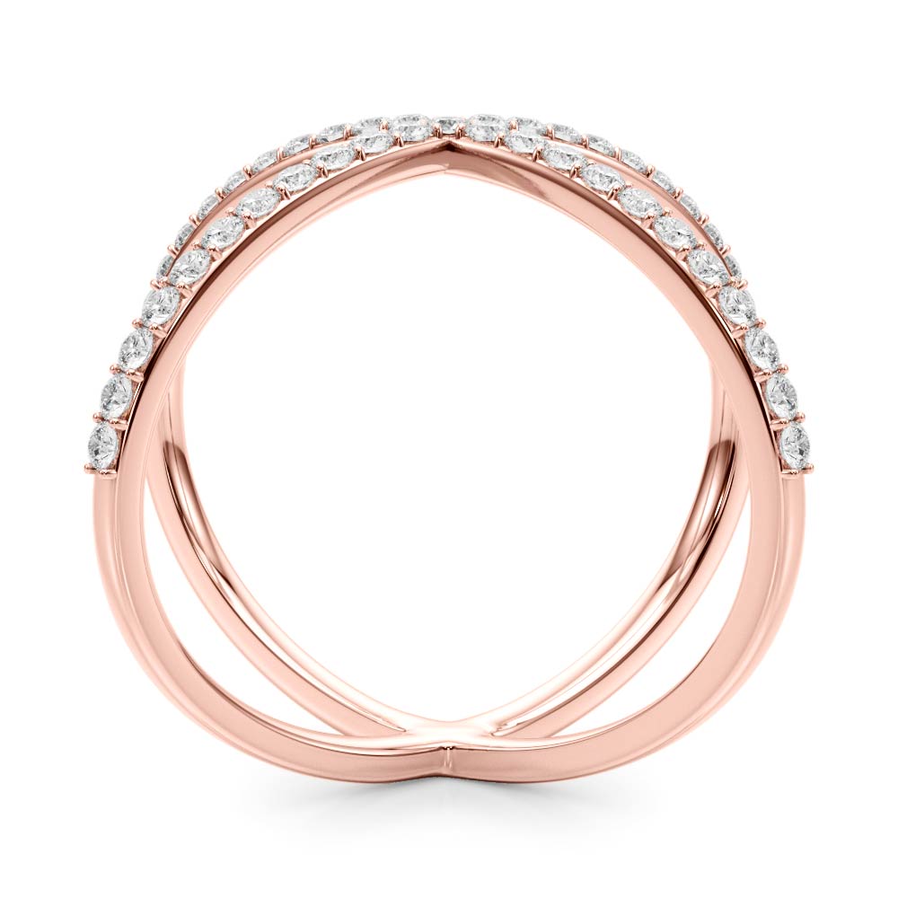 Crossed Vow lab-grown diamond ring, 14k rose gold#Color_Rose Gold