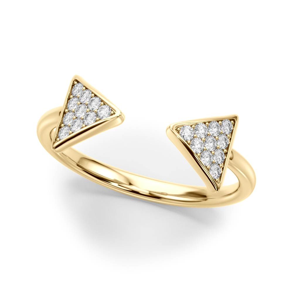 Double Favor lab-grown diamond ring, 14k gold
