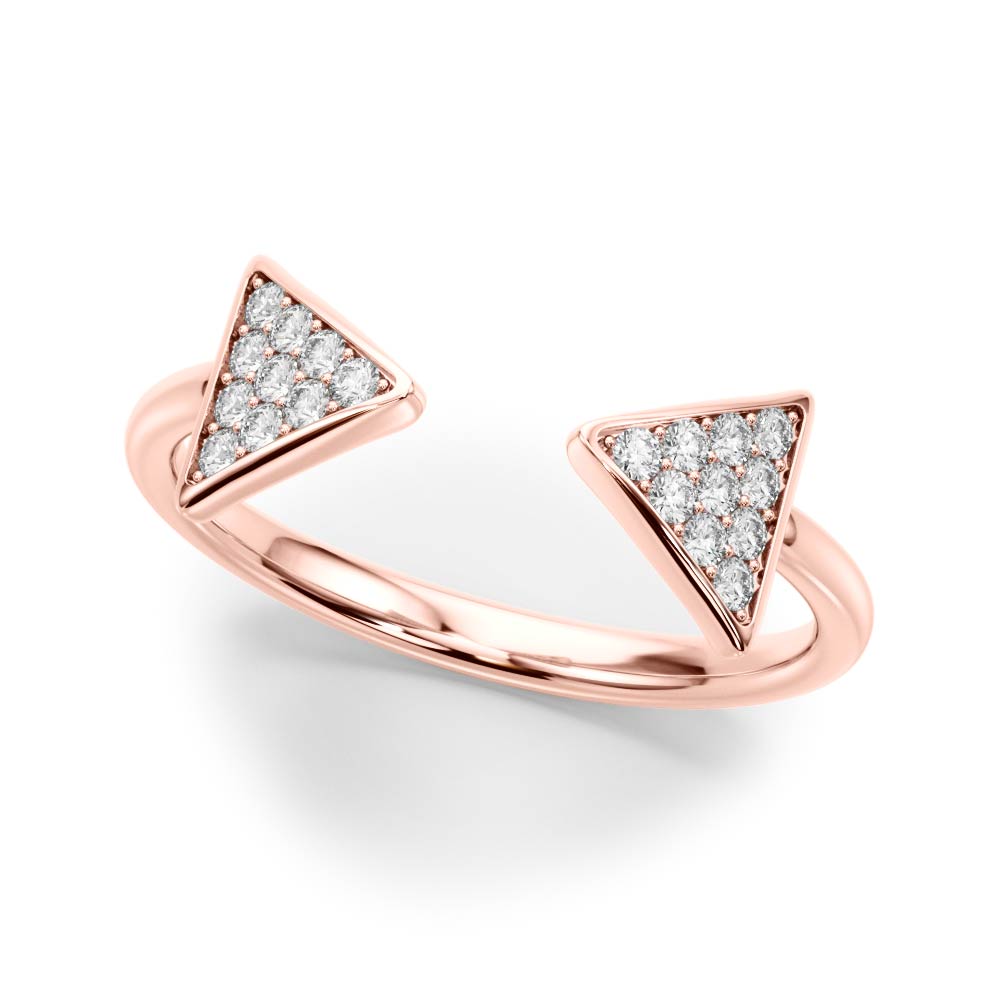 Double Favor lab-grown diamond ring, 14k gold
