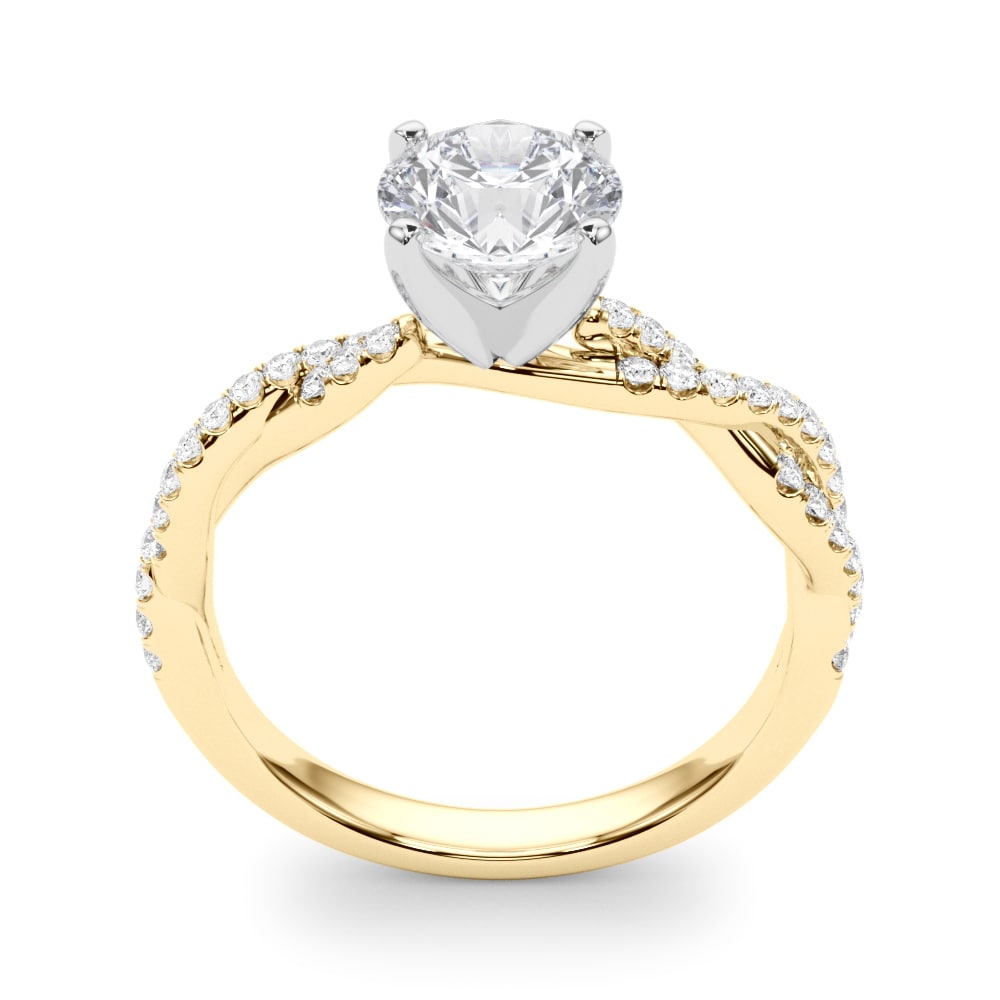 Woven Word lab-grown diamond engagement ring, 14k yellow gold#Color_Yellow Gold