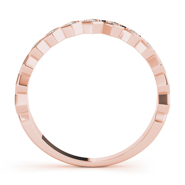 Orbit Hex lab-grown diamond band, 14k rose gold#Color_Rose Gold