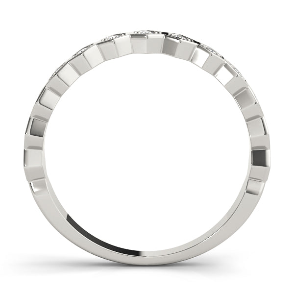 Orbit Hex lab-grown diamond band, 14k white gold#Color_White Gold