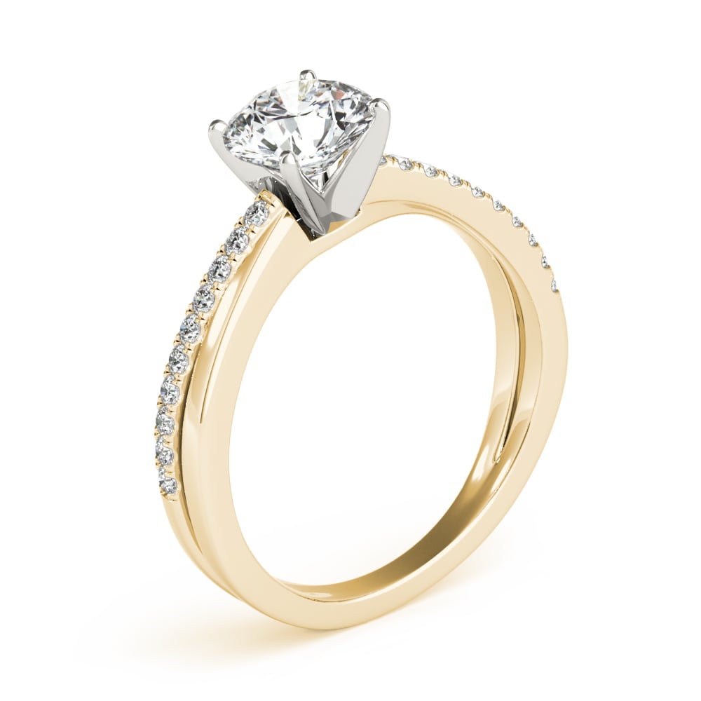 Entwined Vow lab-grown diamond twist engagement ring, 14k yellow gold#Color_Yellow Gold