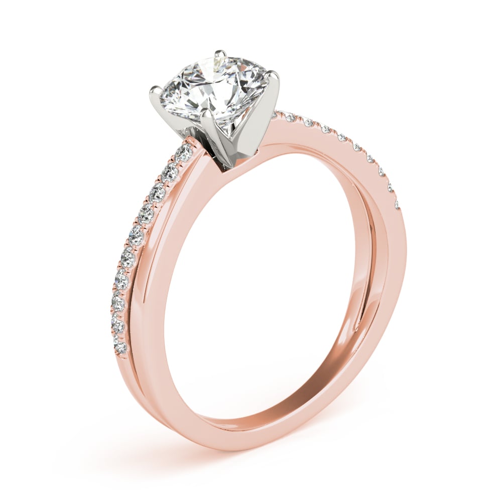 Entwined Vow lab-grown diamond twist engagement ring, 14k rose gold#Color_Rose Gold