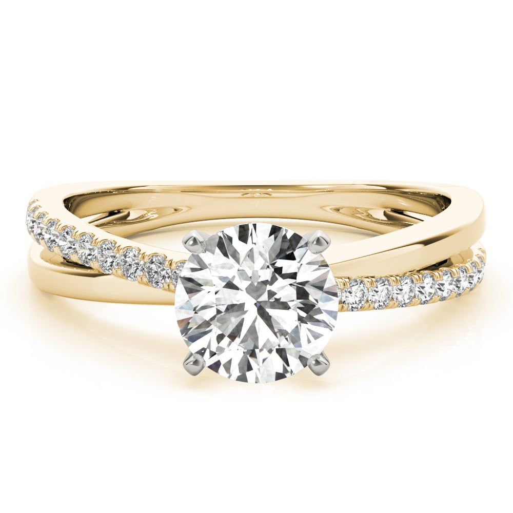 Entwined Vow lab-grown diamond twist engagement ring, 14k yellow gold#Color_Yellow Gold