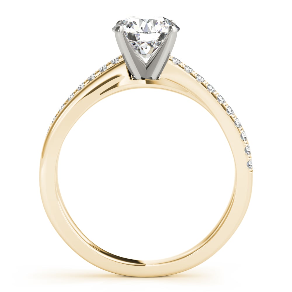 Entwined Vow lab-grown diamond twist engagement ring, 14k yellow gold#Color_Yellow Gold