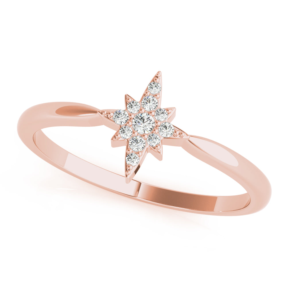 Star Flare lab-grown diamond ring, 14k gold