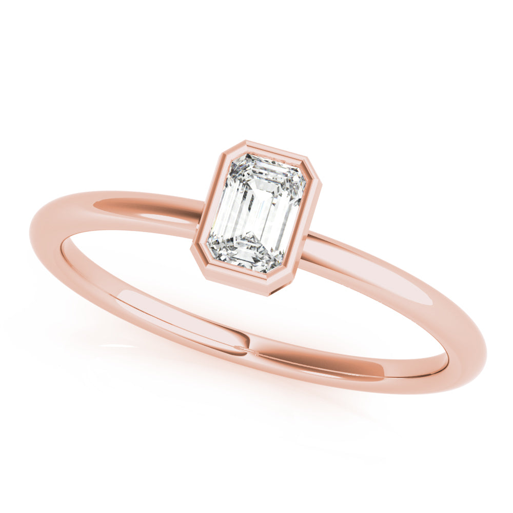 Bezel Pledge lab-grown diamond solitaire, 14k gold