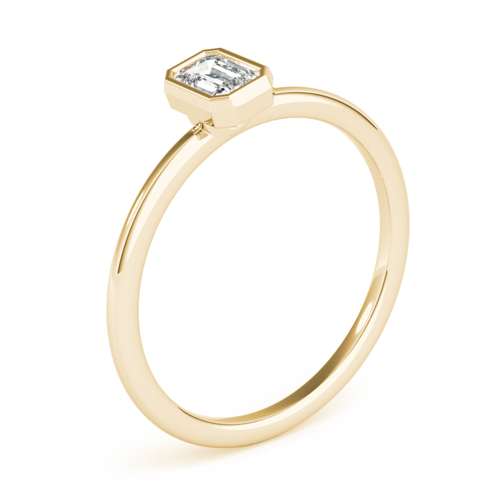 Bezel Pledge lab-grown diamond solitaire, 14k gold