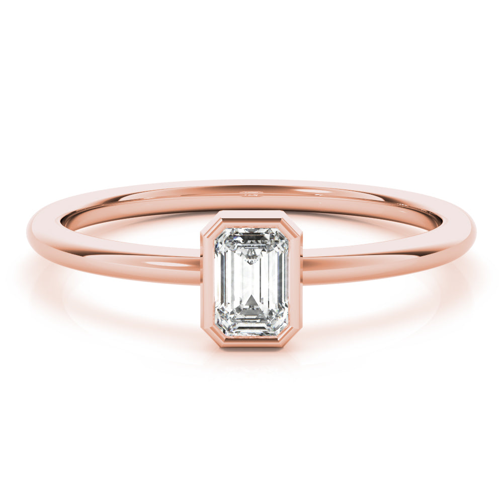Bezel Pledge lab-grown diamond solitaire, 14k gold