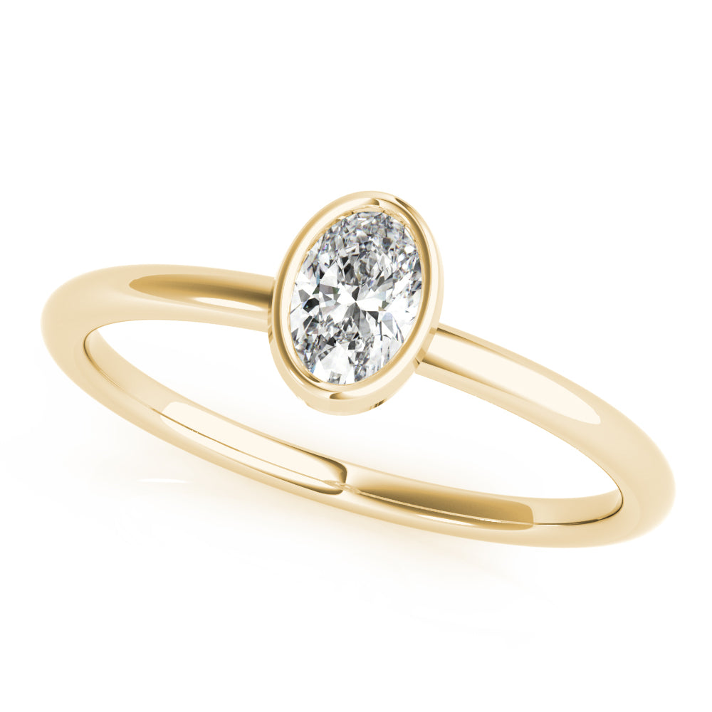 Oval Promise lab-grown diamond ring, 14k gold