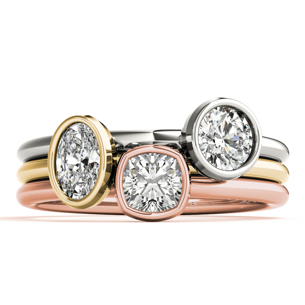 Oval Promise lab-grown diamond ring, 14k gold