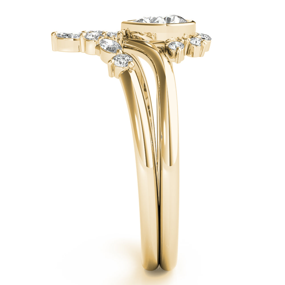 Gathered Bloom lab-grown diamond ring, 14k yellow gold#Color_Yellow Gold