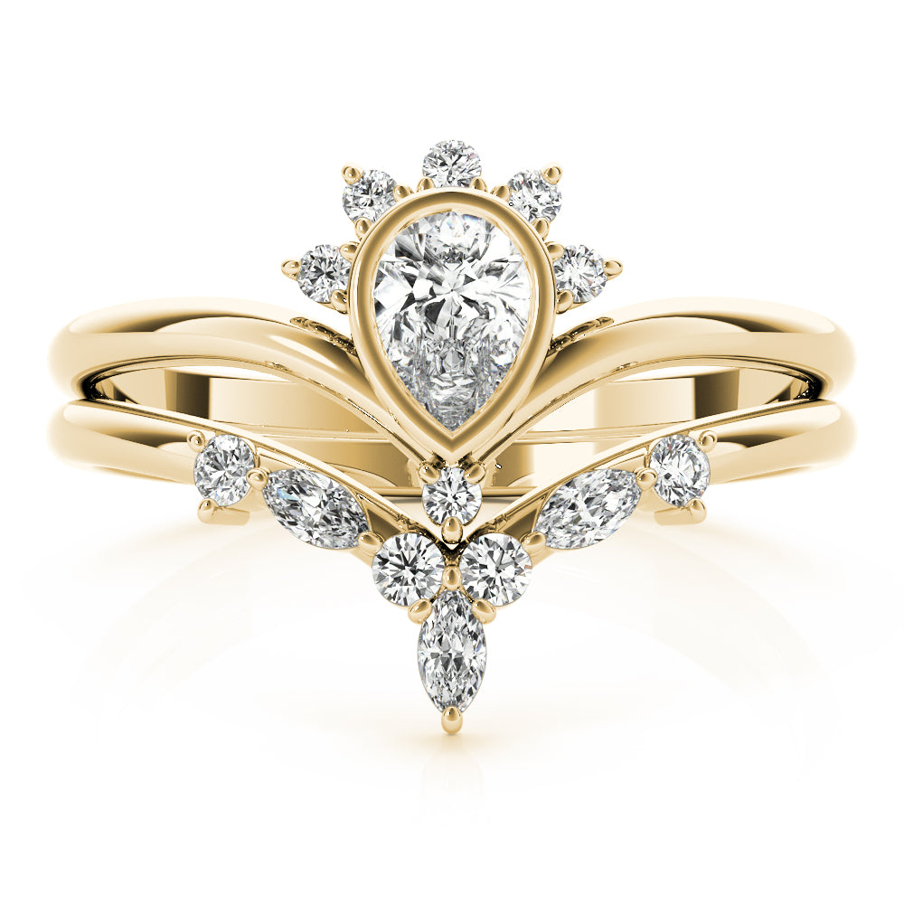 Gathered Bloom lab-grown diamond ring, 14k yellow gold#Color_Yellow Gold