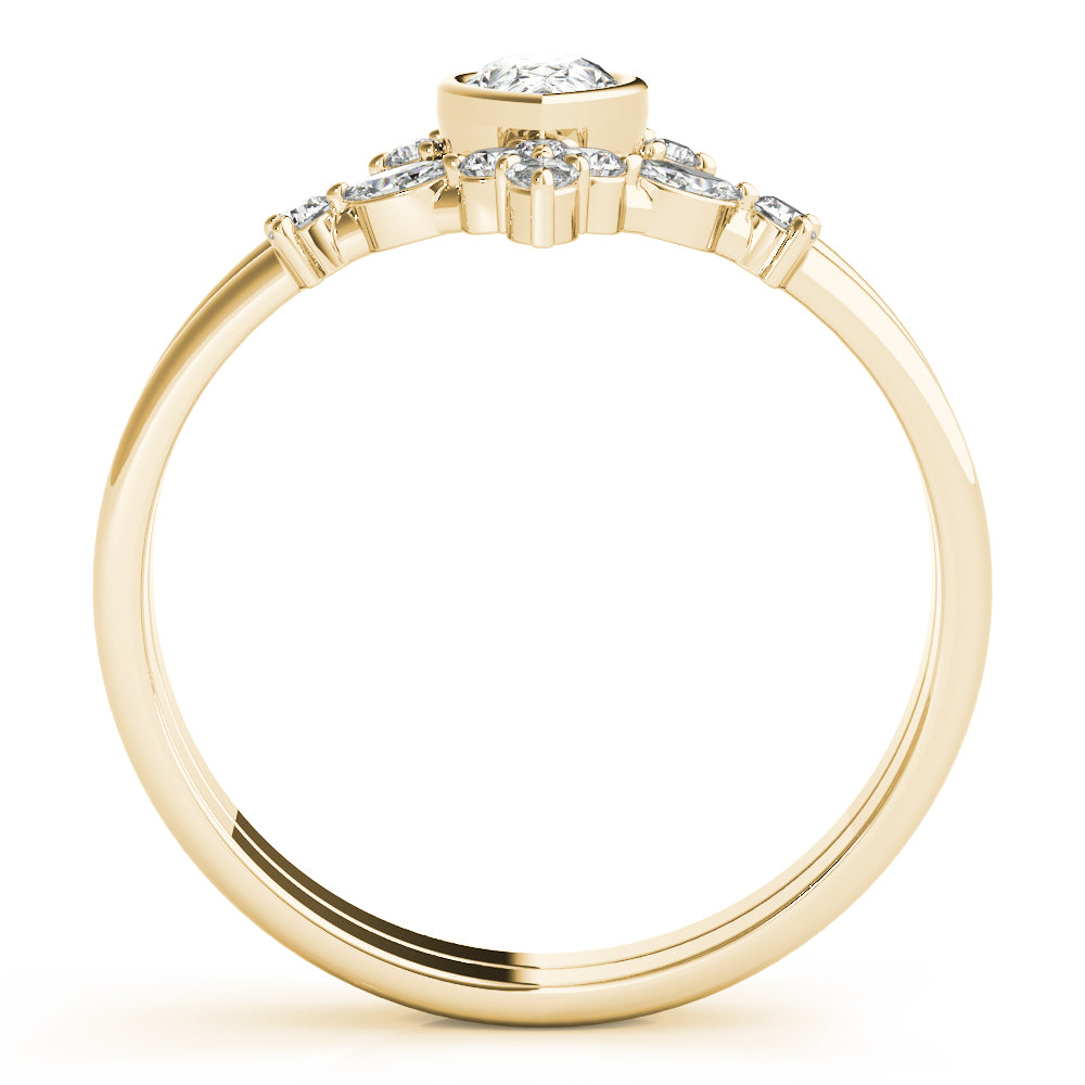 Gathered Bloom lab-grown diamond ring, 14k yellow gold#Color_Yellow Gold