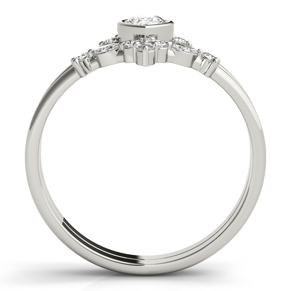 Gathered Bloom lab-grown diamond ring, 14k white gold#Color_White Gold