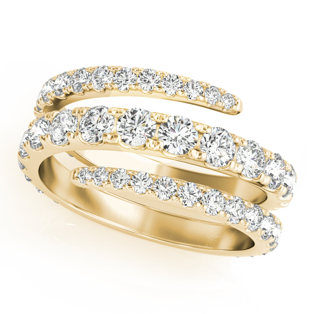 Spiral Grace lab-grown diamond wrap ring, 14k yellow gold#Color_Yellow Gold