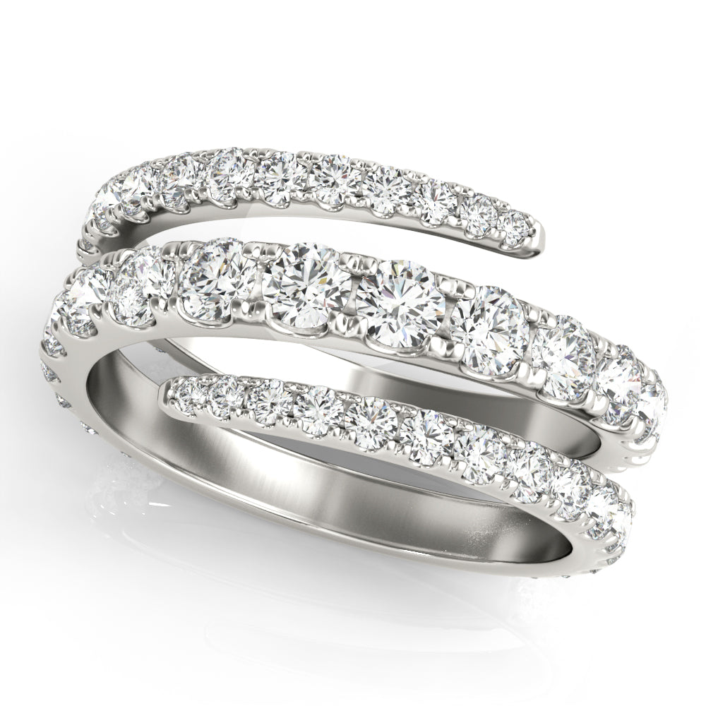 Spiral Grace lab-grown diamond wrap ring, 14k white gold#Color_White Gold