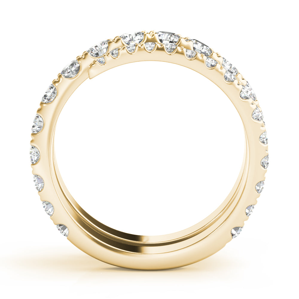 Spiral Grace lab-grown diamond wrap ring, 14k yellow gold#Color_Yellow Gold