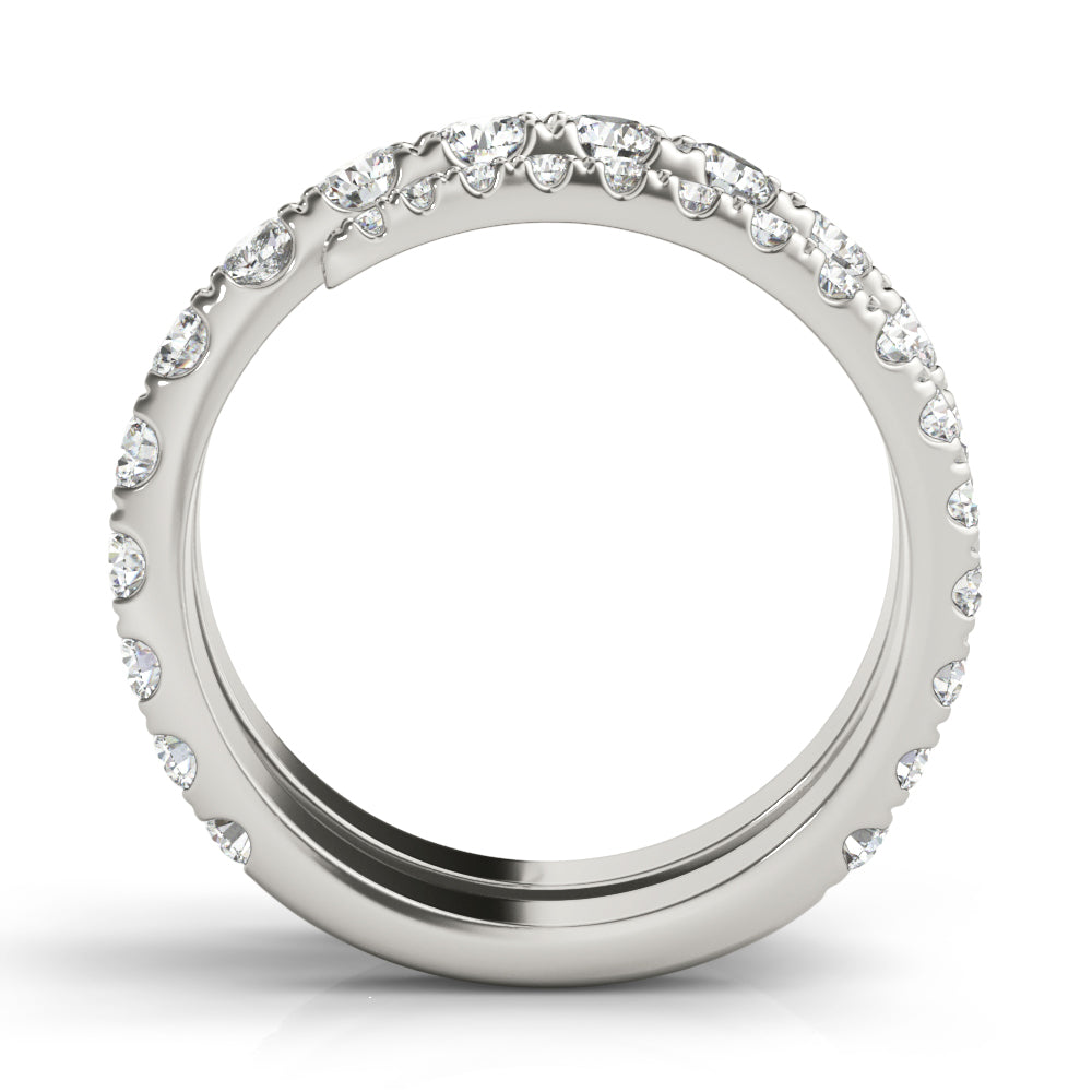 Spiral Grace lab-grown diamond wrap ring, 14k white gold#Color_White Gold