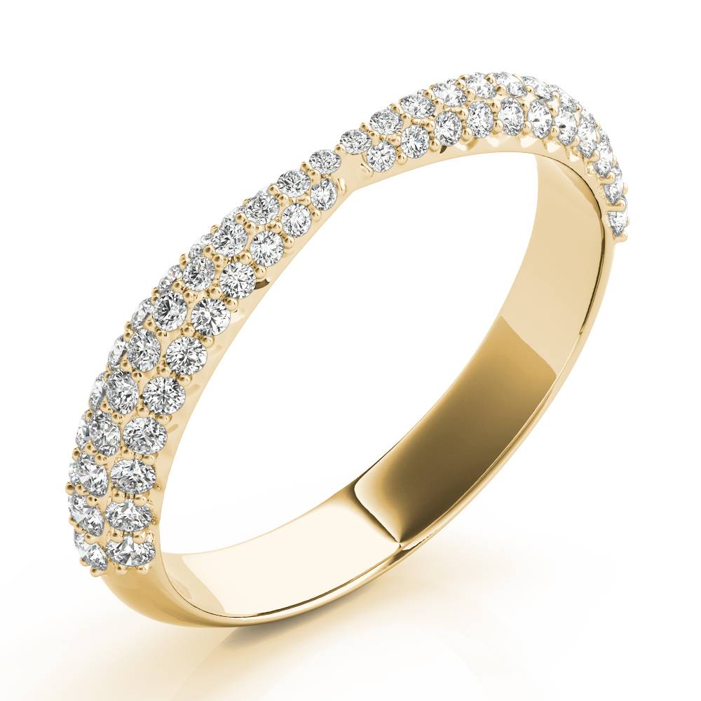 Crossed Blessing lab-grown diamond crossover band, 14k yellow gold#Color_Yellow Gold
