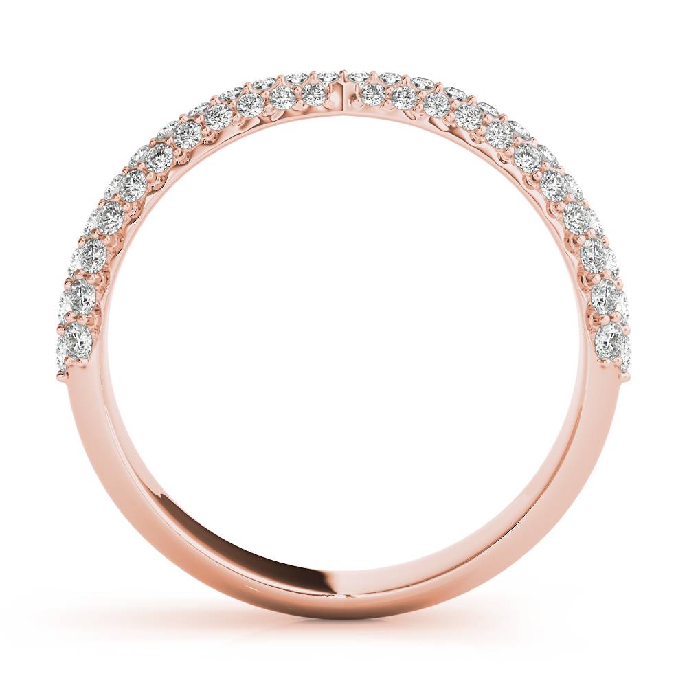 Crossed Blessing lab-grown diamond crossover band, 14k rose gold#Color_Rose Gold