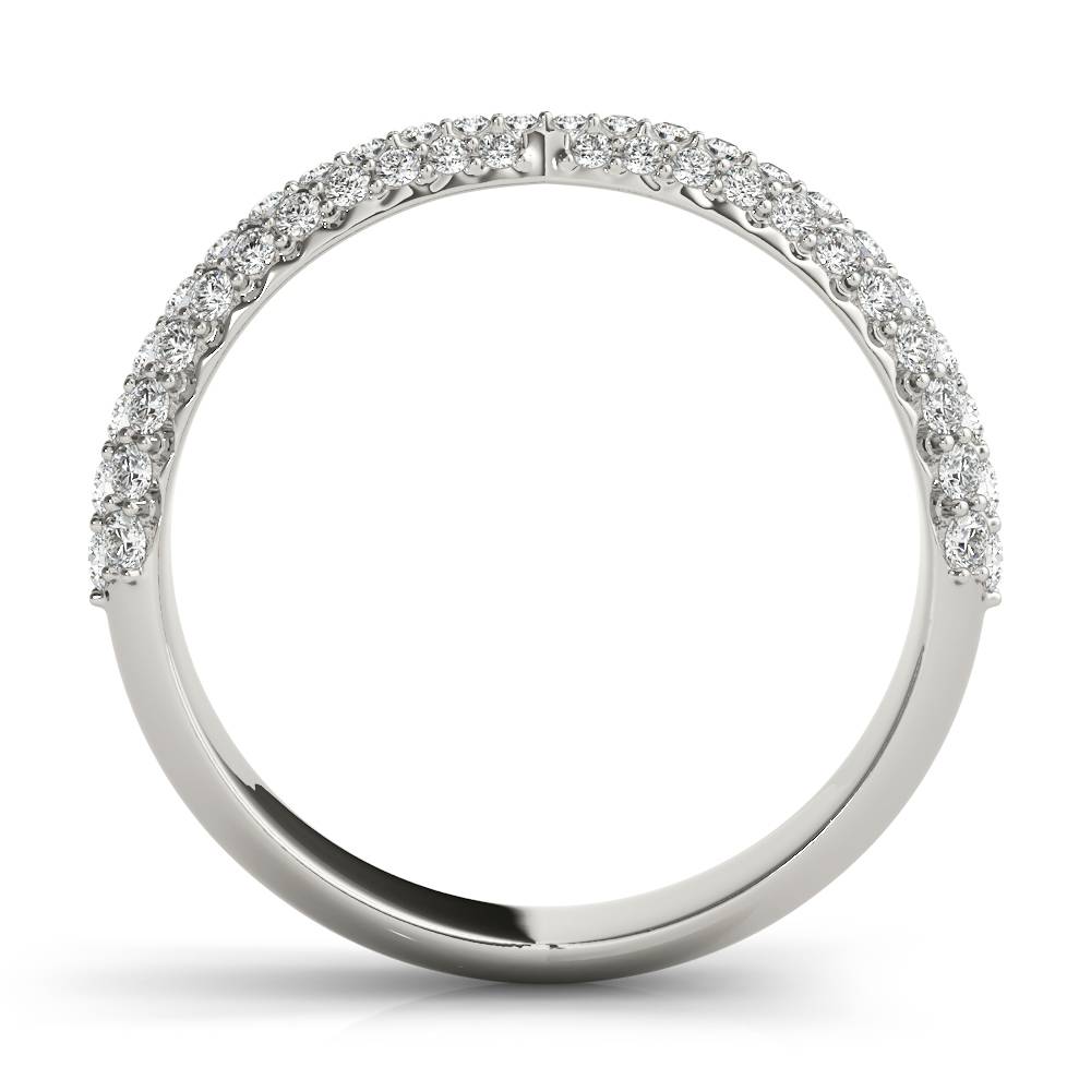 Crossed Blessing lab-grown diamond crossover band, 14k white gold#Color_White Gold
