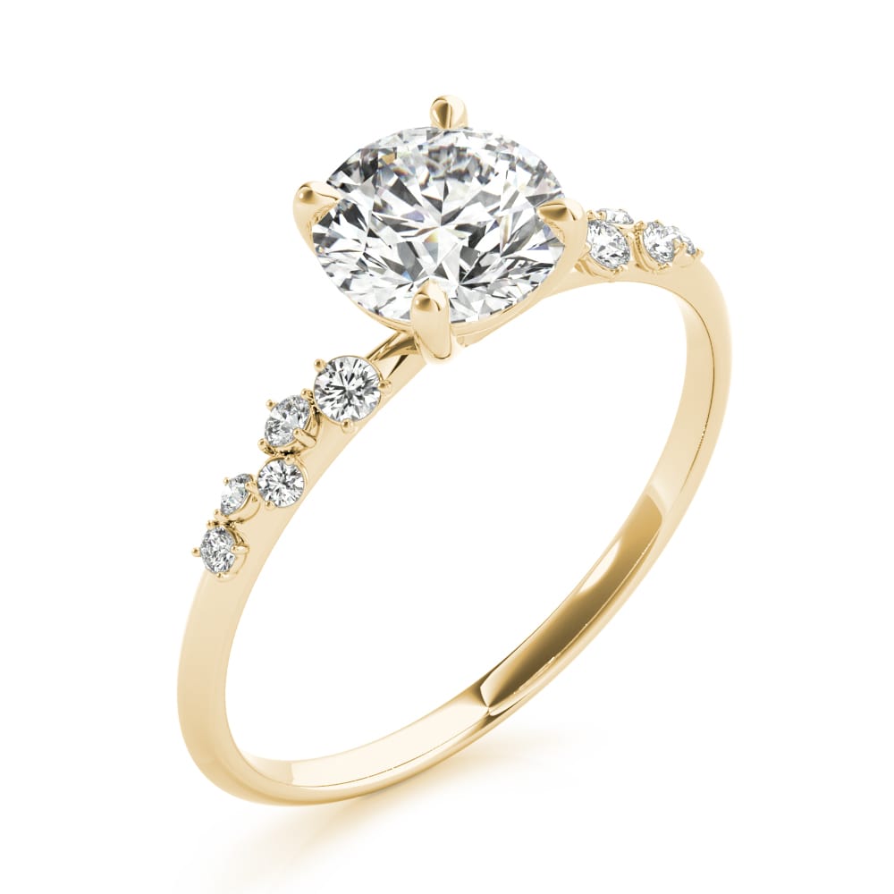 Favored Bloom lab-grown diamond engagement ring, 14k yellow gold#Color_Yellow Gold