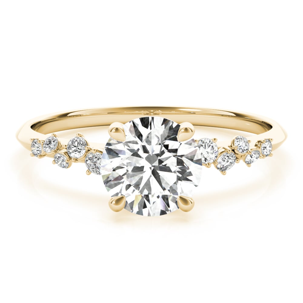 Favored Bloom lab-grown diamond engagement ring, 14k yellow gold#Color_Yellow Gold