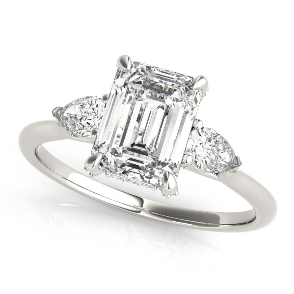 Given Grace lab-grown diamond engagement ring, 14k white gold or platinum#Color_White Gold|Platinum