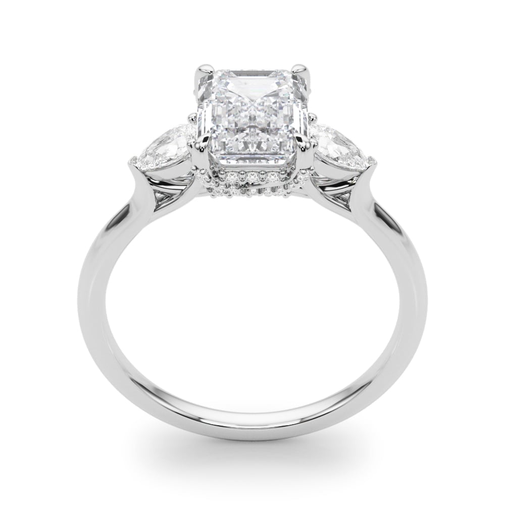 Given Grace lab-grown diamond engagement ring, 14k white gold or platinum#Color_White Gold|Platinum