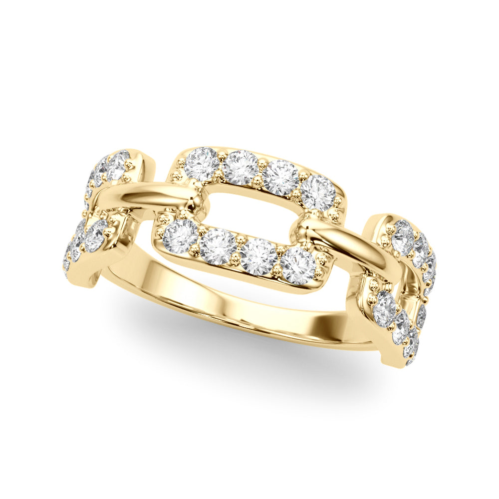 Linked Covenant lab-grown diamond interlocking ring, 14k yellow gold#Color_Yellow Gold